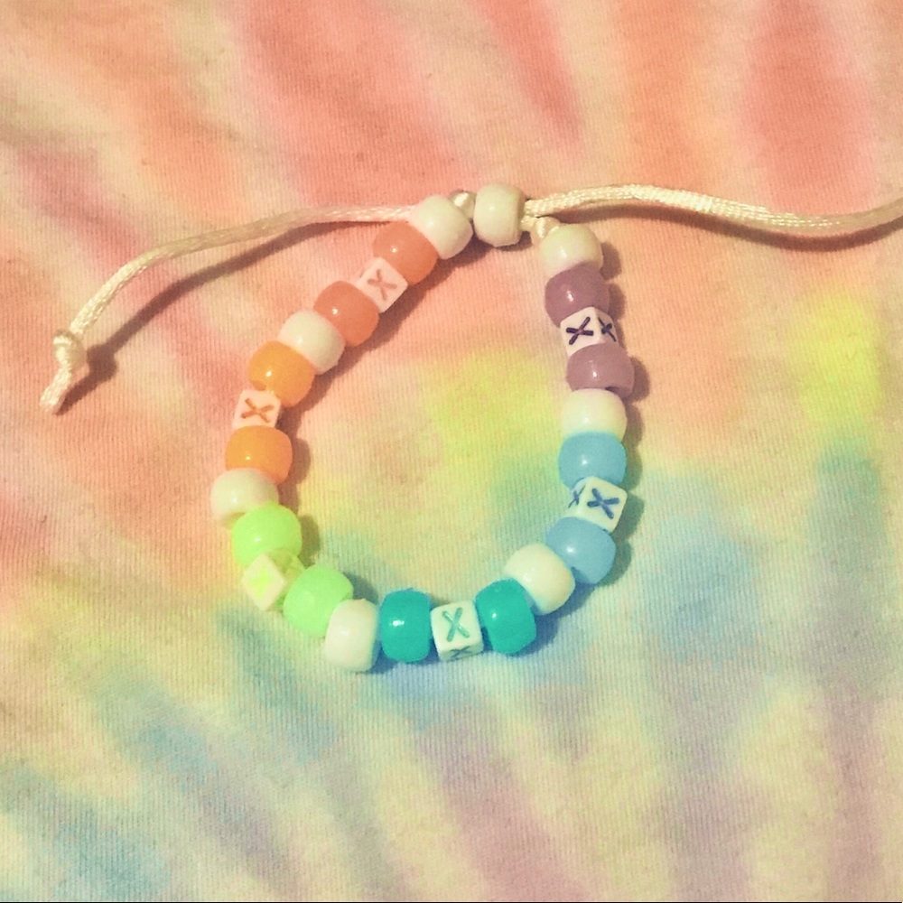 Pastel Rainbow Kandi Bracelet